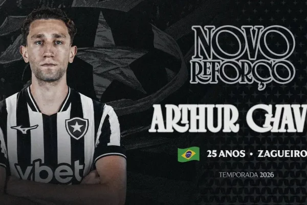 Botafogo confirma contratação do zagueiro Arthur Chaves até dezembro de 2027