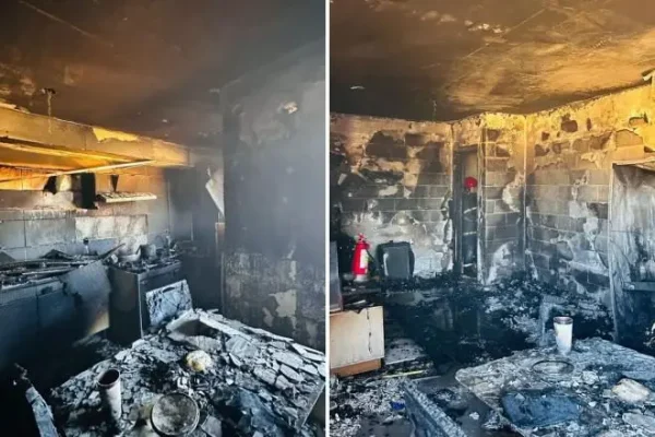 Homem ateia fogo em apartamento em Uberlândia, foge nu, bate carro e é preso