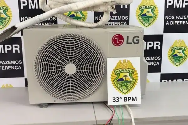 Homem furta ar-condicionado, cai ao fugir e é preso em Curitiba