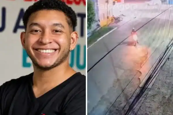 Vídeo mostra professor desaparecendo após subir em moto e família estranha mensagens