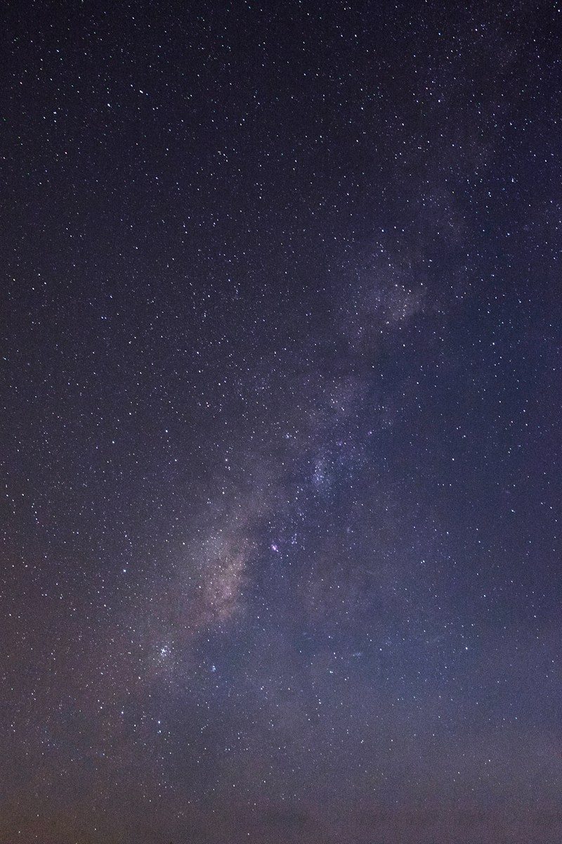 blue starry night sky