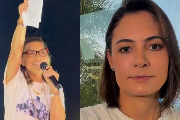 Janja cita Michelle como “Bolsonara” durante ato em Brasília: “Não voltaremos as trevas”