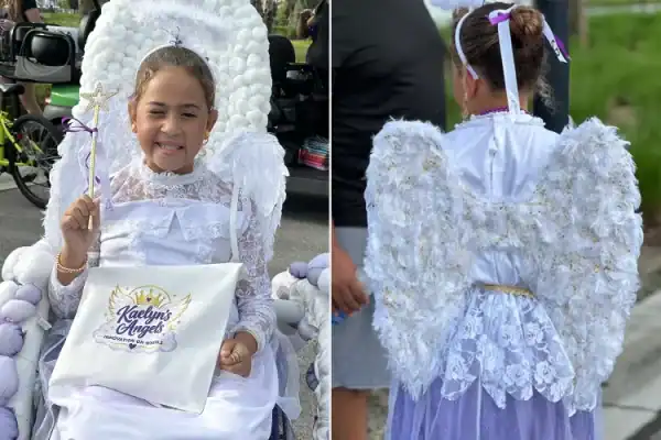 Menina em cadeira de rodas sonhava em ser princesa no Halloween e foi surpreendida por colegas