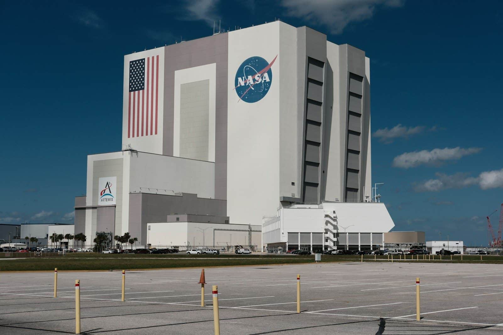 The nasa vehicle assembly building stands tall